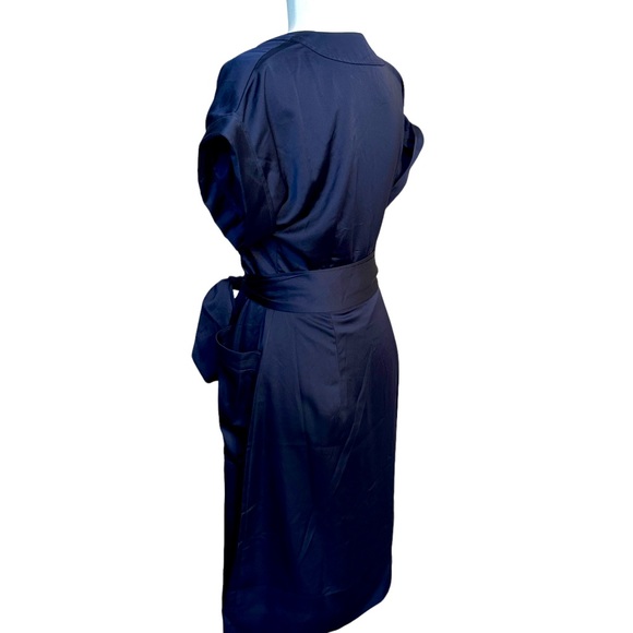 J CREW Short Sleeve Navy Blue Wrap Dress. Size S - Picture 11 of 14